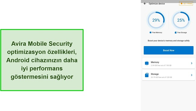 Avira Mobil Güvenlik Optimizasyon Özellikleri
